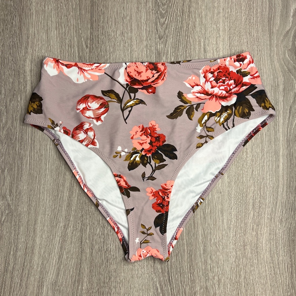 Cupshe high waist floral bikini bottom